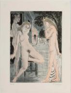 Paul Delvaux - Ingekleurde litho, Enlèvement