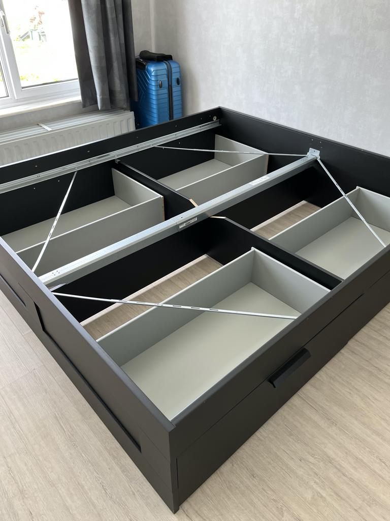 chambre, Maison & Meubles, Chambre à coucher | Lits, Comme neuf, Enlèvement, 180 cm, Bois