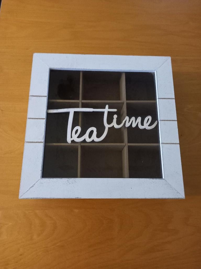 Boite à thés/tisanes en bois, Theedoos, Ophalen, Zo goed als nieuw, Hout