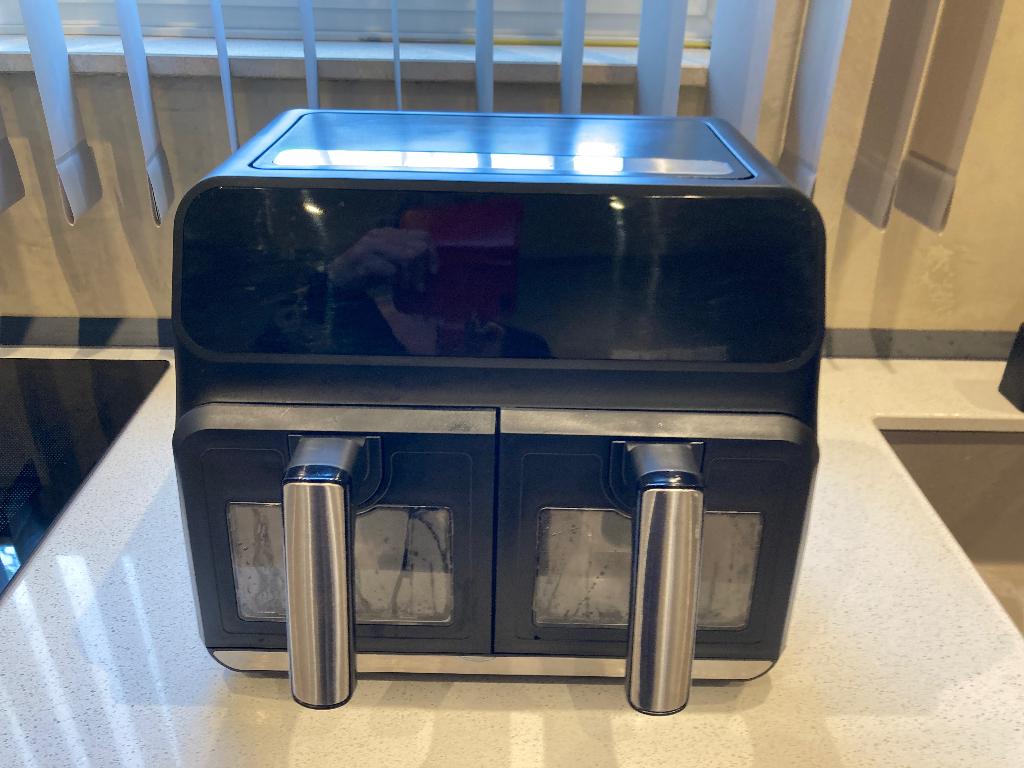 Dubbele airfryer, Ophalen, Zo goed als nieuw, Airfryer, 1500 gram of meer