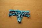 NIEUWE lichtblauwe panterprint string maat XS/S Lees tekst, Kleding | Dames, Ondergoed en Lingerie, Verzenden, Blauw, String