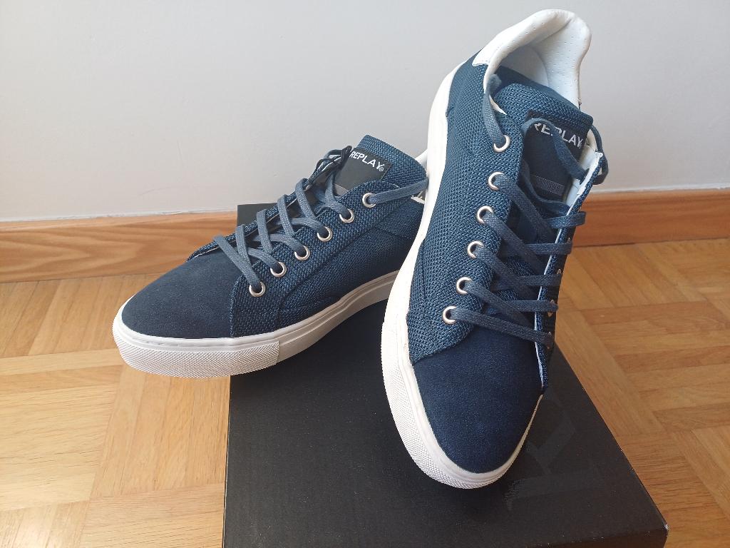 Replay Baskets basses - Bleu/blanc - Taille 41 - Neuves, Vêtements | Hommes, Chaussures, Neuf, Baskets, Bleu, Enlèvement ou Envoi