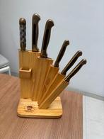 Ensemble couteau de cuisine 24k, Enlèvement, Comme neuf, Inox ou Chrome, Ensemble de couverts