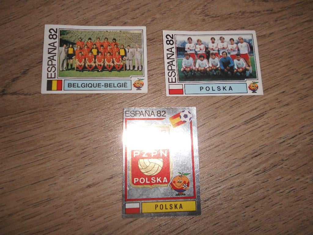lot 3 autocollants PANINI foot mondial " espana 82 ", Collections, Enlèvement ou Envoi