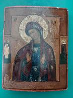 Petite icône russe antique en Tempera sur bois, Ophalen