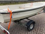 Polyester sloep (Antaris 400) met trailer, Watersport en Boten, Vis- en Consoleboten, Ophalen, Gebruikt, 3 tot 6 meter, Buitenboordmotor