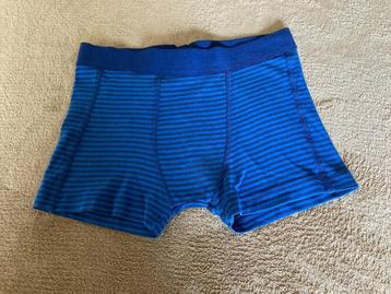 Blauw gestreepte onderbroek/boxershort, Hema, 122-128