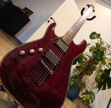 Guitare pour gauchers Schecter Black Cherry Hellraiser C1, Enlèvement, Utilisé, Solid body