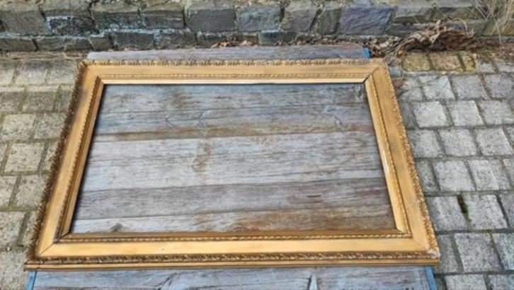 Groot gegoten houten frame, Huis en Inrichting, Woonaccessoires | Lijsten, Gebruikt, 75 cm of meer, 125 cm of meer, Hout, Ophalen