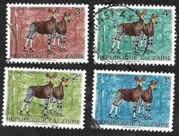 4 Zegels Congo-Kinshasa (Zaïre) 1975 Virunga nationaal park beschikbaar voor biedingen