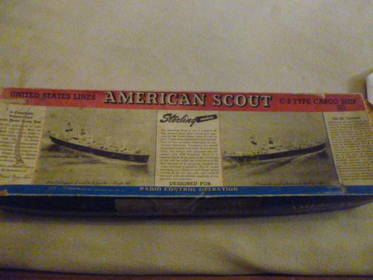 American Scout US Liners  C-2  Cargo Sterling Model B-18 M, Hobby & Loisirs créatifs, Modélisme | Bateaux & Navires, Utilisé, 1:50 à 1:200
