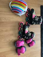 Rolschaatsen maat 33-37 met beschermers, Ophalen, Zo goed als nieuw