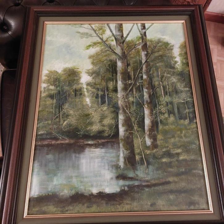 Olieverfschilderij landschap - gesigneerd De Smedt G., Antiek en Kunst, Kunst | Schilderijen | Klassiek, Ophalen