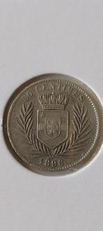 Vrijstaat Congo 50 cent 1896, Zilver, Ophalen of Verzenden, Zilver, Losse munt