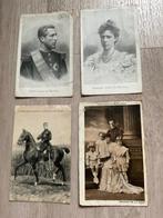 4 cartes postales Prince/Roi Albert Ier, Collections, Maisons royales & Noblesse, Carte, Photo ou Gravure, Utilisé, Enlèvement ou Envoi
