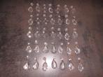 lot 35 pampilles verre petites gouttes d eau avec rosace, Enlèvement ou Envoi