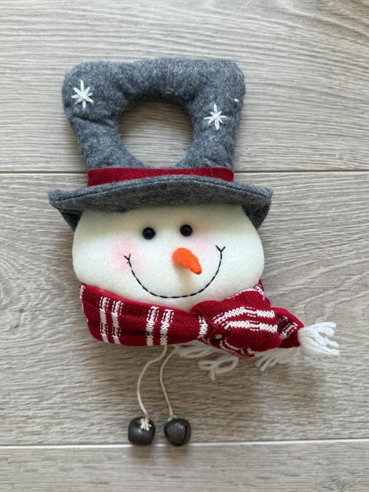 Deurhanger sneeuwpop met belletjes, Diversen, Kerst, Nieuw, Ophalen of Verzenden
