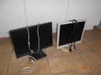 Twee computer beeldschermen, Computers en Software, Monitoren, Ophalen, Draaibaar, Gebruikt, 19inch en 17inch