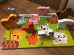 dieren-puzzel, Ophalen of Verzenden, Zo goed als nieuw, Van hout, Minder dan 10 stukjes