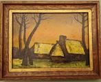 Marcel Beeckman, Olie op paneel, 19x24cm, Antiek en Kunst, Kunst | Schilderijen | Klassiek, Ophalen of Verzenden