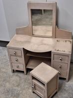 oud houten kinderspeelgoed kaptafel en nachtkastje, jaren 30, Antiek en Kunst, Ophalen of Verzenden