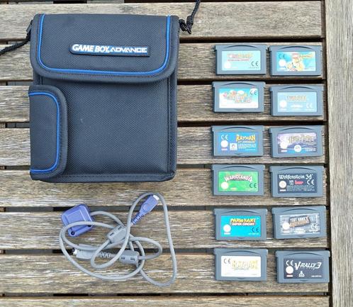 Game Boy Advance + (10) spelletjes + opbergtas, Games en Spelcomputers, Spelcomputers | Nintendo Game Boy, Gebruikt, Game Boy Advance