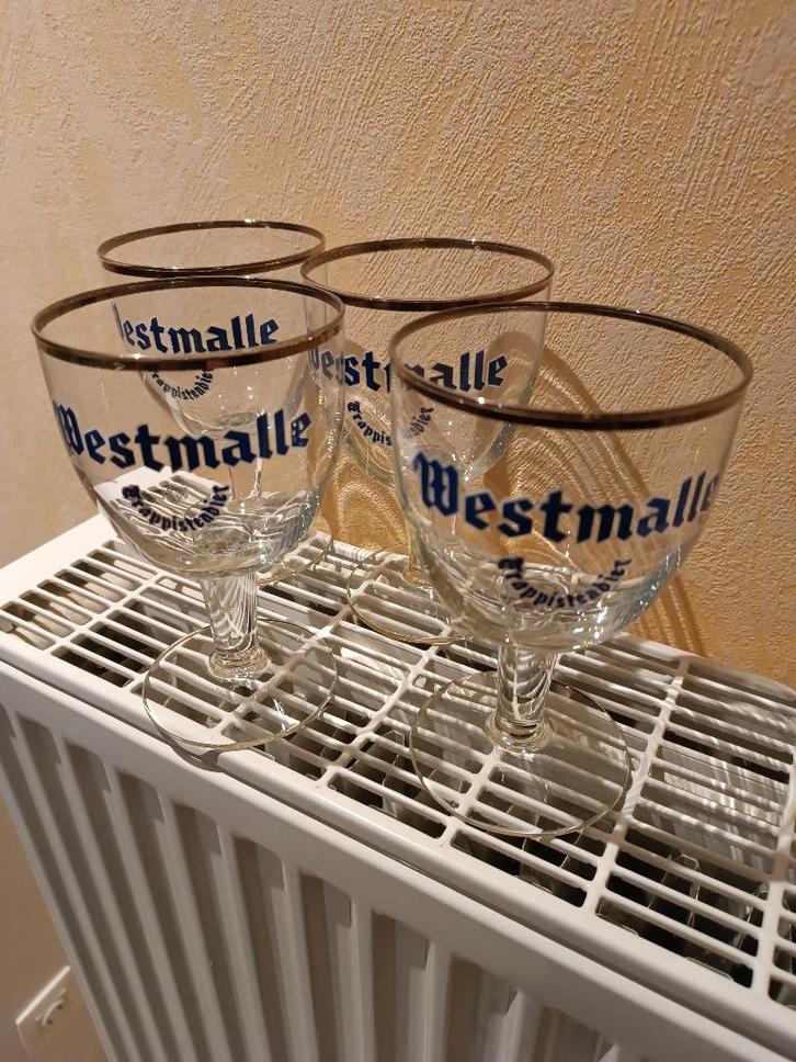 A vendre  verre Westmalle, Verzamelen, Glas en Drinkglazen, Gebruikt, Bierglas, Ophalen