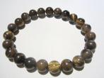 Natuurlijke tigeroog kralenarmband, 8 mm, unisex, Verzenden, Nieuw, Bruin, Overige materialen