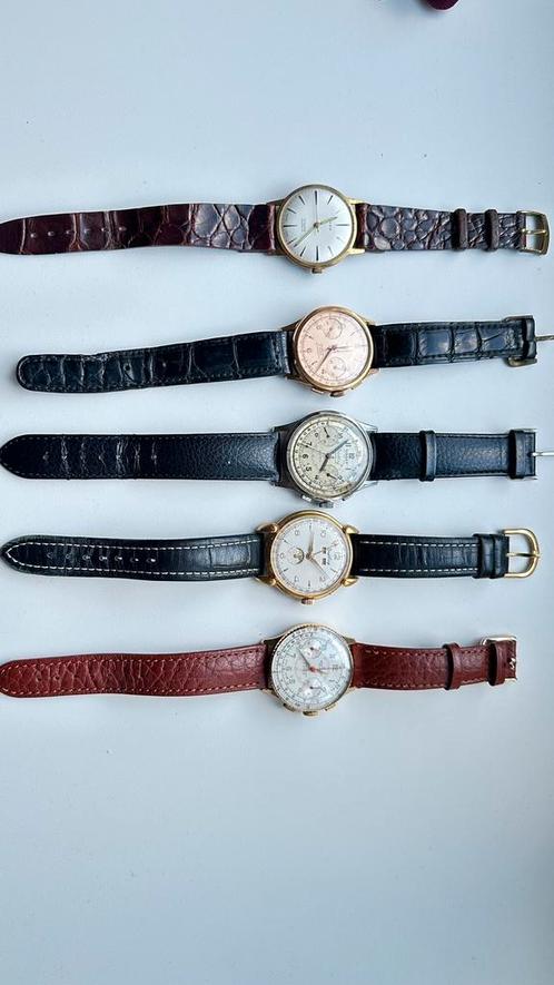 Breitling en andere  8 stuks 3 gouden, Handtassen en Accessoires, Horloges | Antiek, Polshorloge, Breitling, Goud, 1930 tot 1960