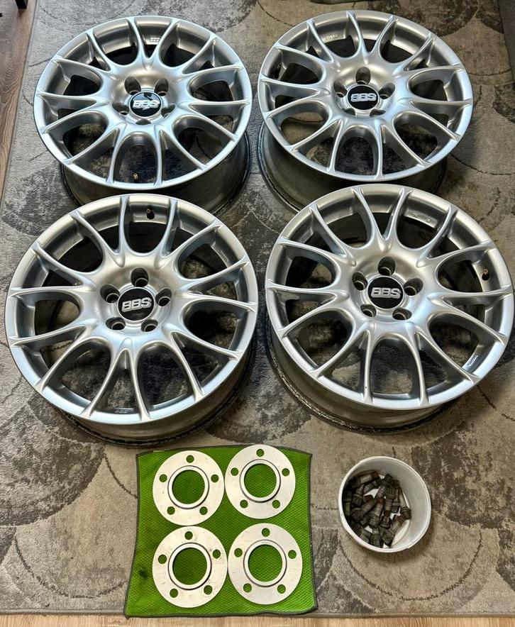 Jantes BBS CK011 – 18 pouces + cales d’élargissement BBS 5MM, Autos : Pièces & Accessoires, Pneus & Jantes, Jante(s), 18 pouces