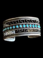 Gekeurde armband in zilver en turkoois, Ophalen, Zo goed als nieuw, Zilver, Zilver