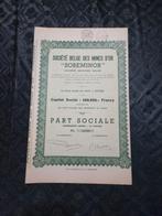 Sobeminor, société Belge des mines d'or, verzamelaandeel, Postzegels en Munten, Aandelen en Waardepapieren, Ophalen of Verzenden