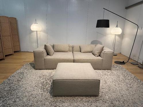 Beige Bolia Cosima 3-zits + Hocker – Garantie, NP: €7.500, Huis en Inrichting, Zetels | Zetels, Zo goed als nieuw, Rechte bank