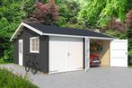 Tuinhuis houten garage Falkland: 575 x 575 cm, Nieuw, Goedkooptuinhuis, Houten garage, blokhut, carport, outdoorlife, Verzenden