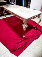 Table basse en bronze et onyx style Chippendale, années 50's, Enlèvement