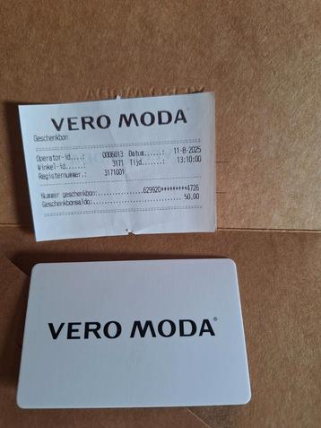 waardebon Vero Moda van 50 euro beschikbaar voor biedingen