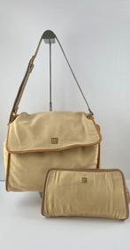 Pierre Balmain Vintage Beige Shoulder Bag & Matching Clutch, Ophalen of Verzenden, Zo goed als nieuw, Beige, Overige merken
