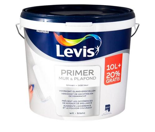 Levis primer muur en plafond wit 10+2 L, Doe-het-zelf en Bouw, Verf, Beits en Lak, Ophalen of Verzenden