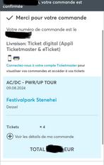 2 places à vendre pour AC/DC le 09/08/2024 - Dessel Belgique, Tickets en Kaartjes, Twee personen