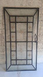 Antiek deur ijzer draadglas, Doe-het-zelf en Bouw, Deuren en Vliegenramen, Ophalen, Gebruikt, Glas