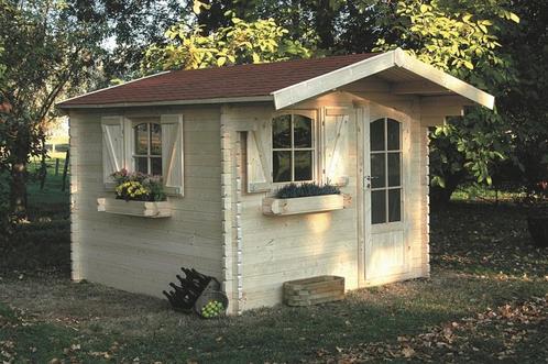 Cabane de jardin en rondins Servoz : 2980 x 2980 -796 mm, Hobby & Loisirs créatifs, Hobby & Loisirs Autre, Neuf, Envoi