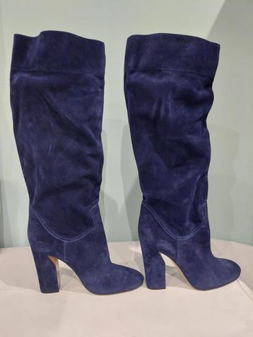 588C* CASADEI sexy blauwe volledig leren laarzen (41) beschikbaar voor biedingen