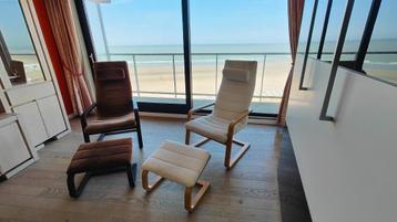 Poang fauteuil met voetenbank (prijs per stuk) beschikbaar voor biedingen