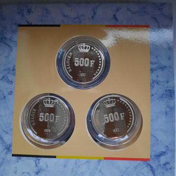 3 stuks 500 Frank 1990 - Set. beschikbaar voor biedingen