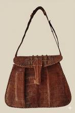 Vintage tas gemaakt van echt krokodillenleer., Ophalen of Verzenden, Zo goed als nieuw