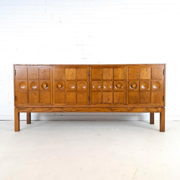 Vintage brutalist dressoir, Huis en Inrichting, Kasten | Dressoirs, Ophalen