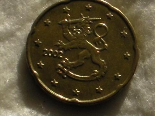 20 cents Finlande 2002 (194), Postzegels en Munten, Munten | Europa | Euromunten, Losse munt, 20 cent, Finland, Goud, Ophalen of Verzenden