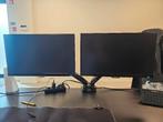 dual 23inch philips IPS monitors op hydraulische arm, Philips, HDMI, IPS, Enlèvement ou Envoi