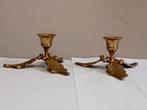 2 kandelaars van verguld brons, Antiek en Kunst, Ophalen of Verzenden, Koper of Brons