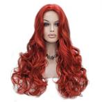 Pruik lang henna rood haar met krullen zonder pony, Perruque ou Extension de cheveux, Envoi, Neuf